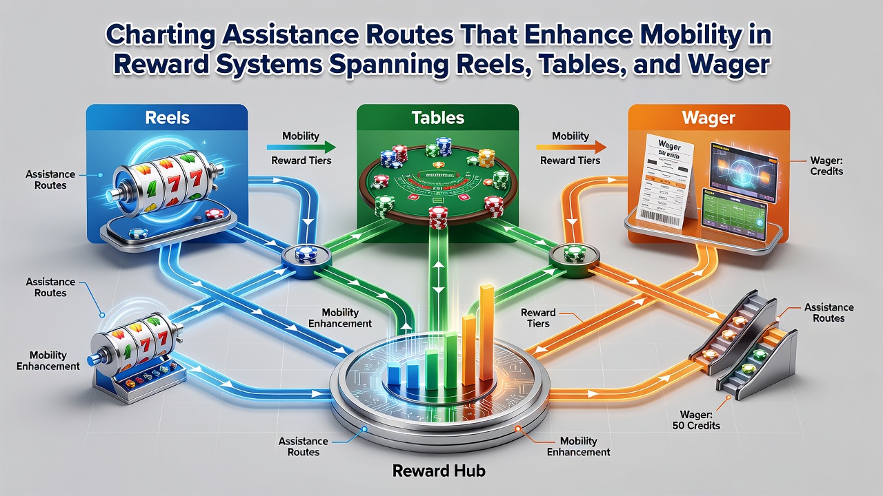 Infographic illustrating tier progression timelines across reels, tables, and wagers with example mobility routes and time-based triggers