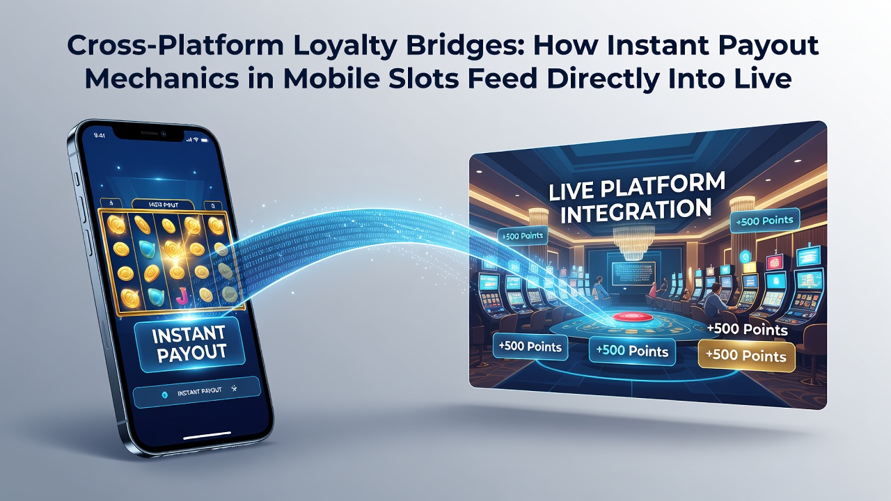 Live dealer table interface displaying loyalty points transferred from mobile slots
