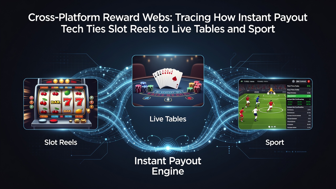 Illustration of instant payout technology linking different gaming verticals in real time