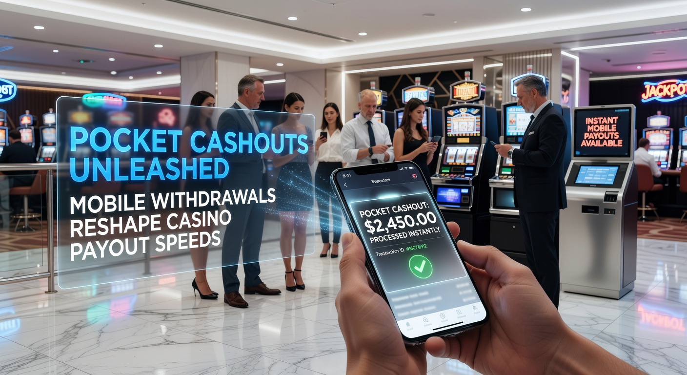 Smartphone displaying instant casino withdrawal confirmation on a vibrant app interface, highlighting speed and convenience