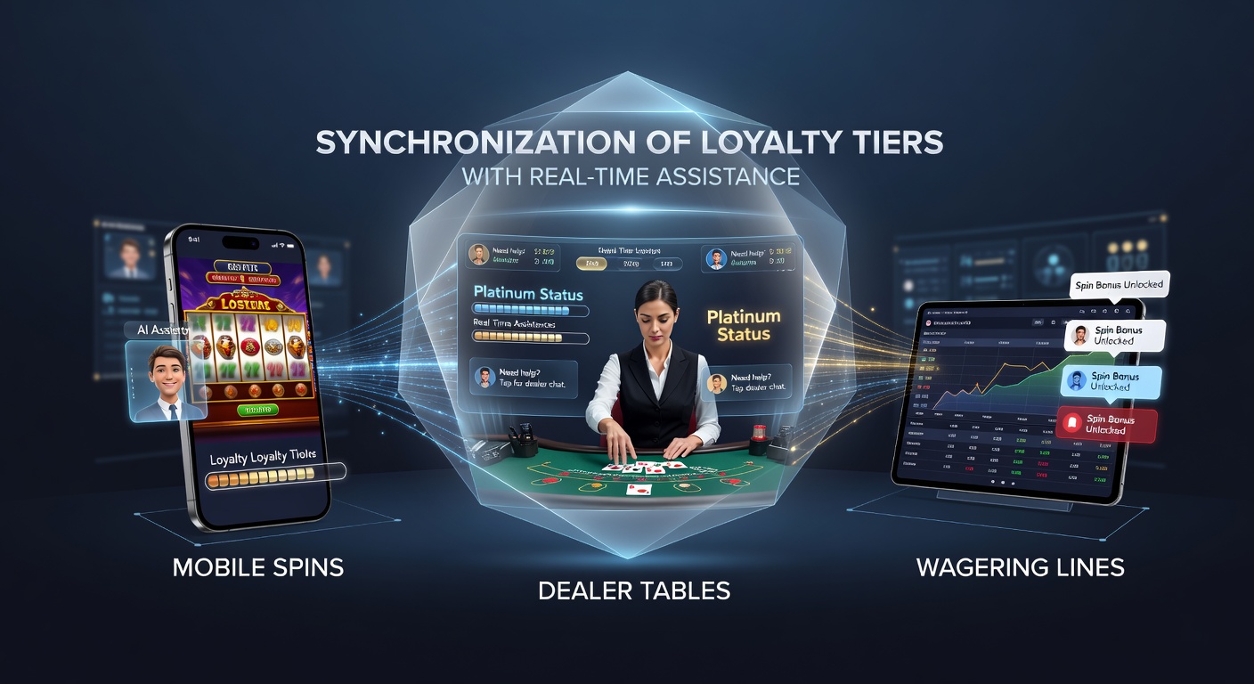 Integrated loyalty dashboard showing real-time tier updates across mobile slots, live dealer tables, and sports wagering interfaces