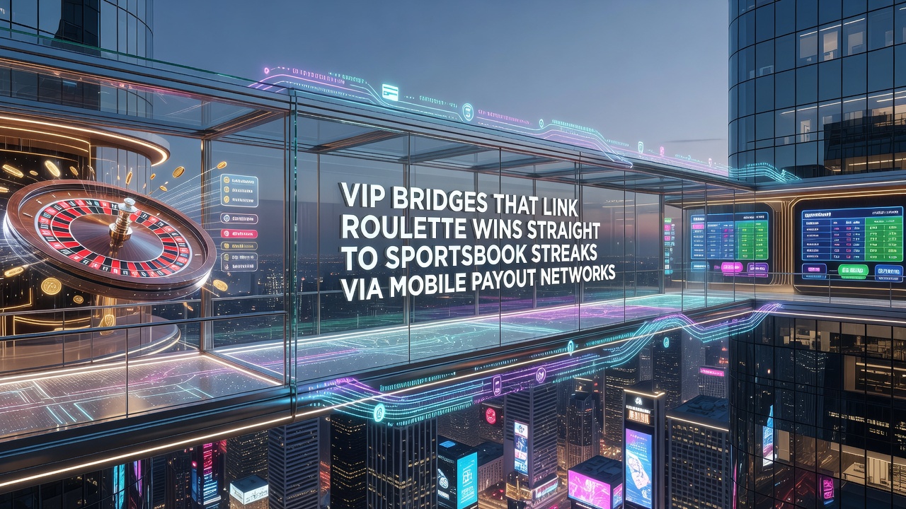 Diagram of VIP bridge connecting roulette wins to sportsbook via mobile payout networks